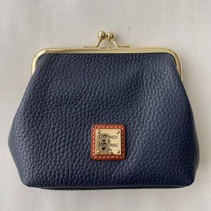 NEW Dooney & Bourke, Pebble Grain, Navy Coin Purse | Ready to Ship
